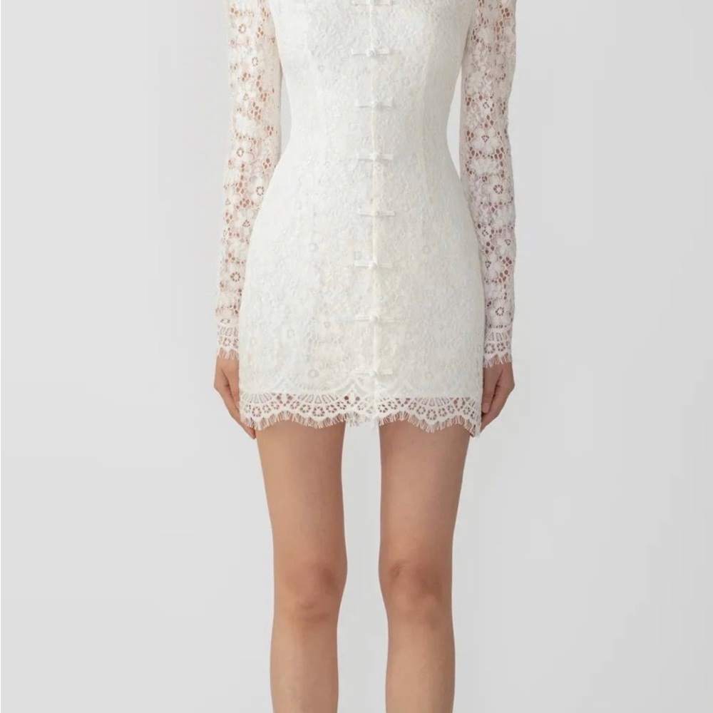 Sau Lee Raine Lace Mini Dress white - Picture 3 of 7